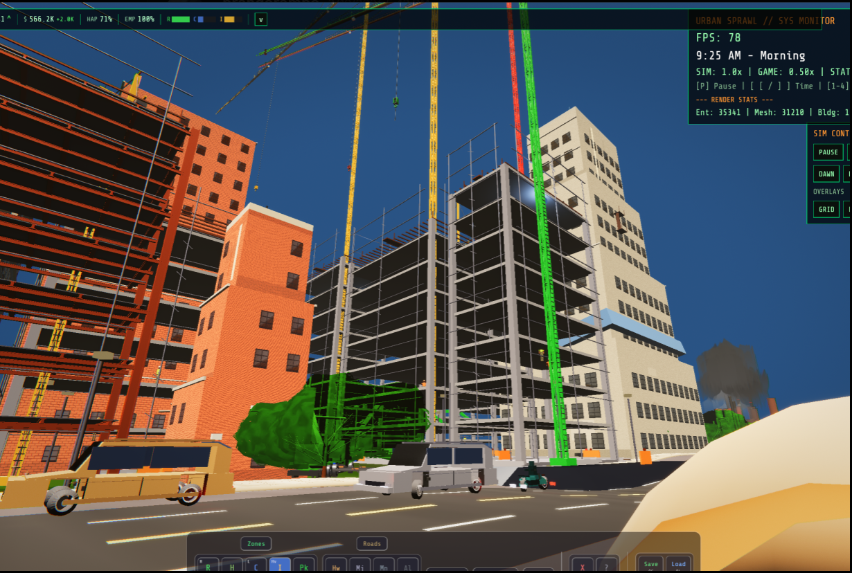 First person construction site